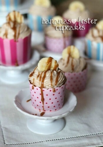 Title Image for Bananas Foster Cupcakes