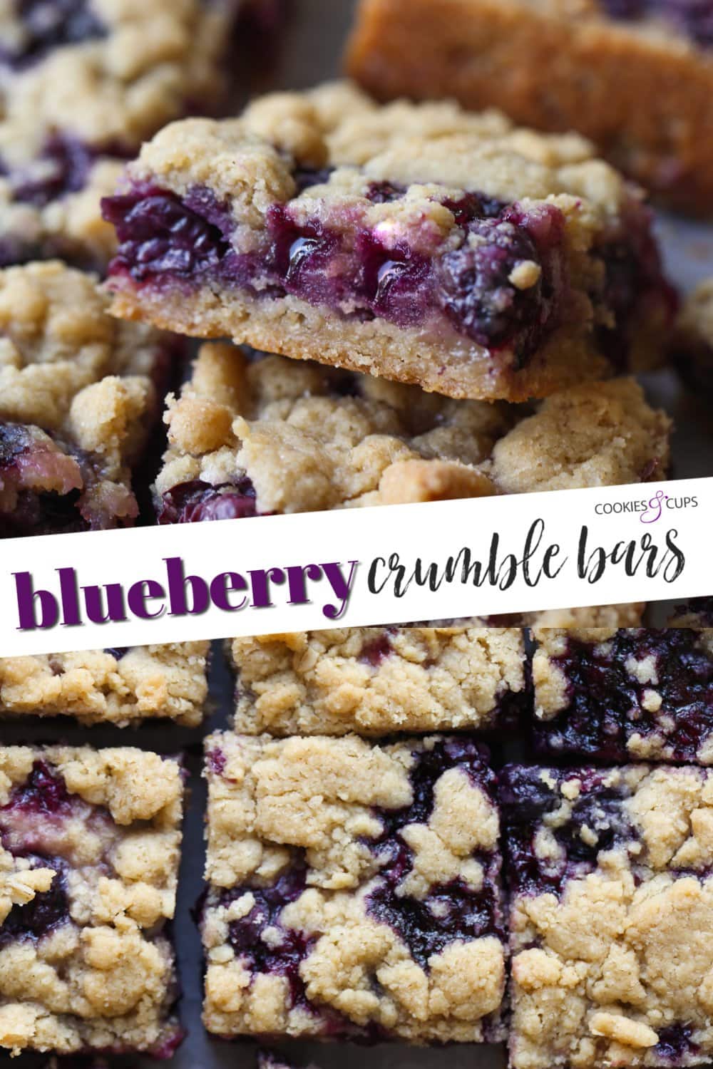 Blueberry Crumble Bars Pinterest Image