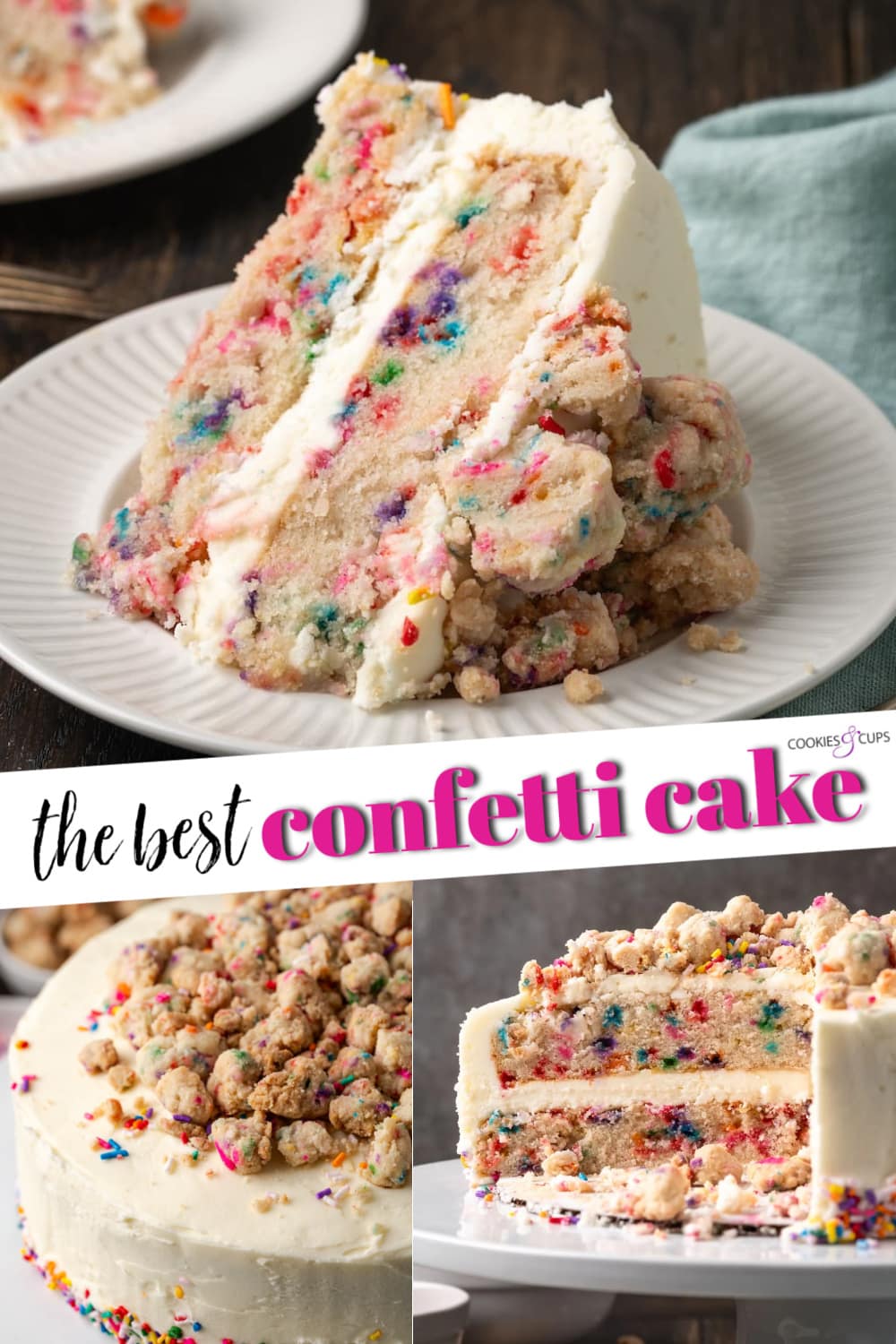 Confetti Cake Pinterest Collage