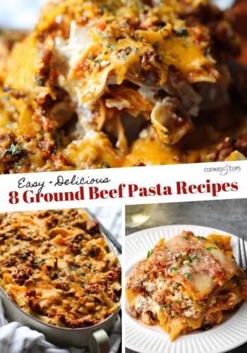 A collage of ground beef pasta recipes